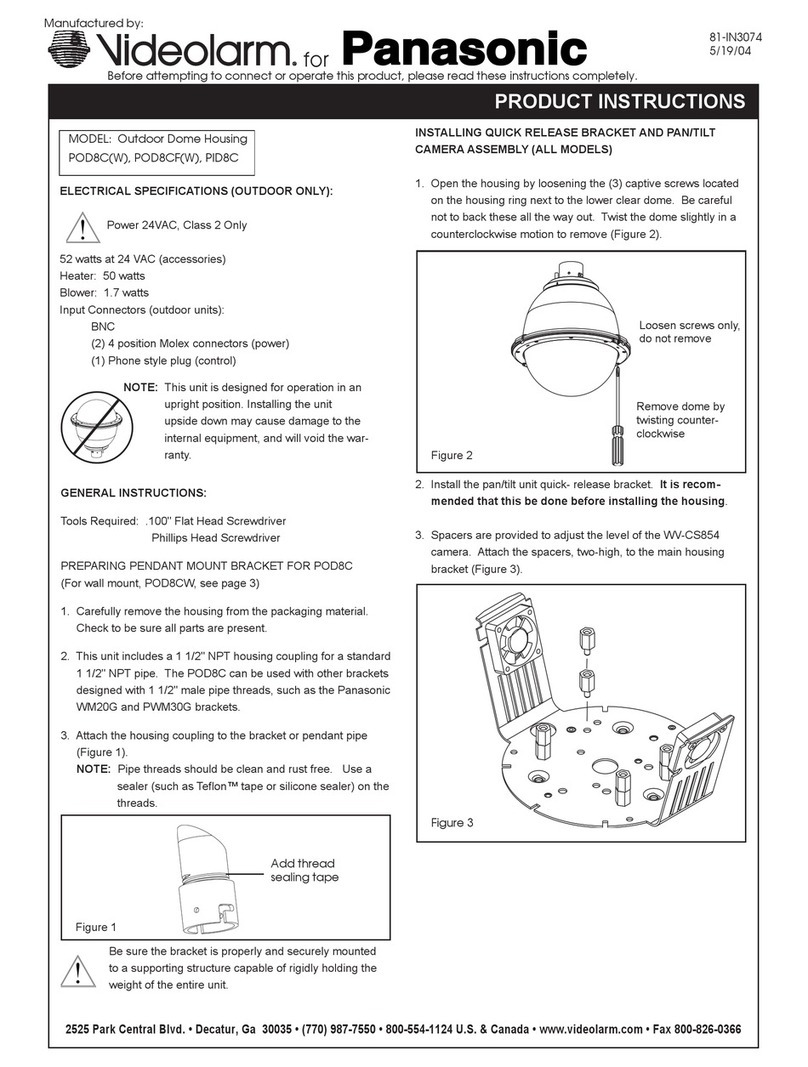 Moog Videolarm POD8C Product instructions Moog Videolarm POD8C Product instructions