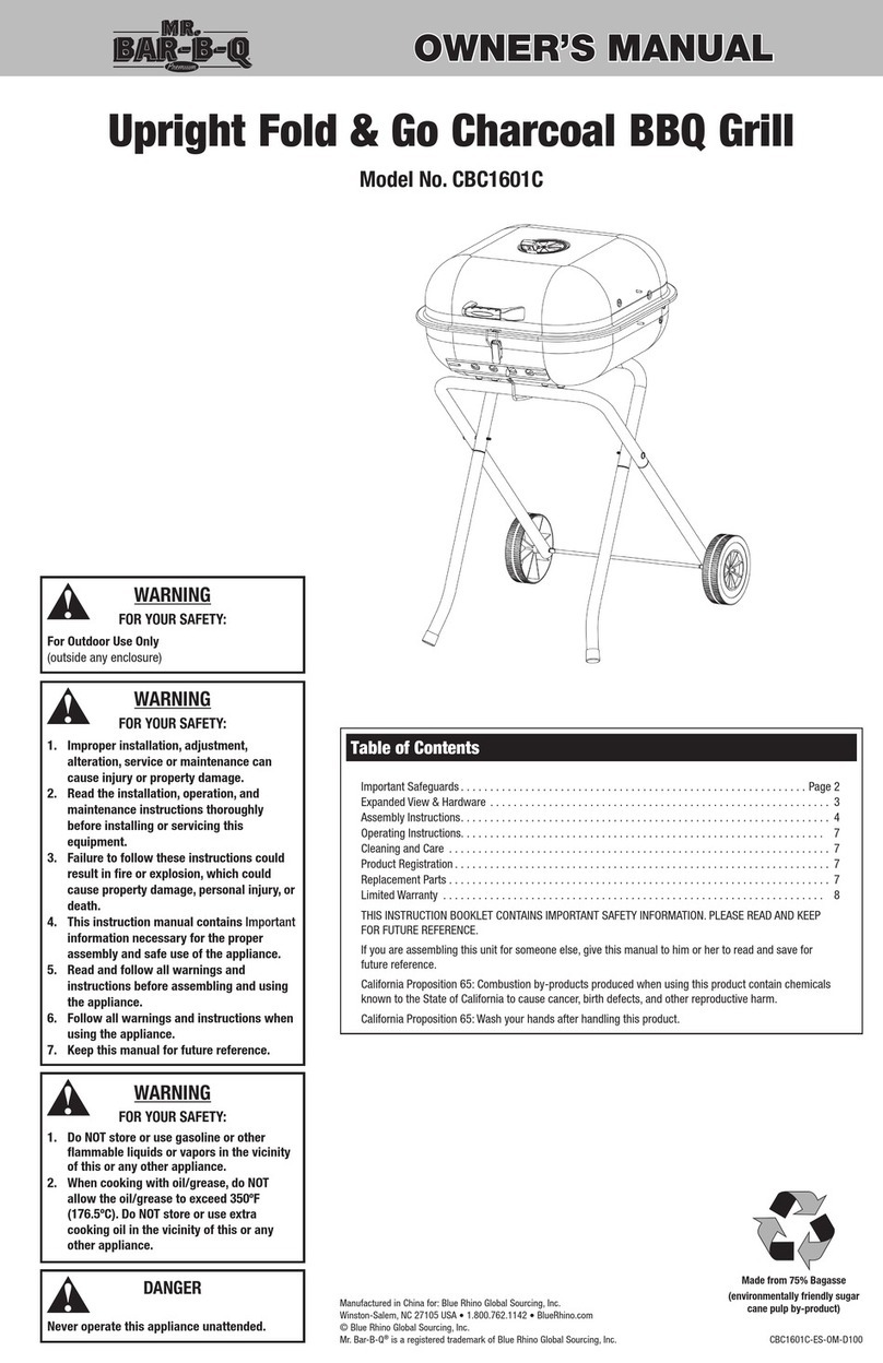MR. BAR-B-Q CBC1601C User manual