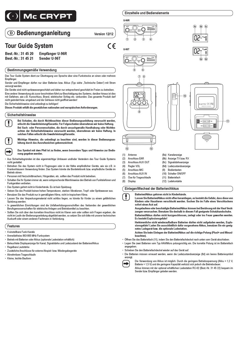 MC Crypt 31 45 20 User manual
