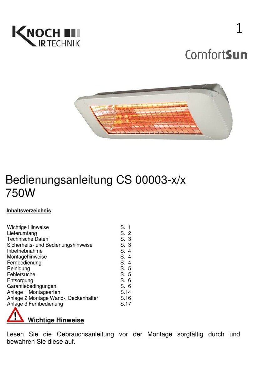 Knoch Infrarot-Technik ComfortSun CS 00003 Series manual