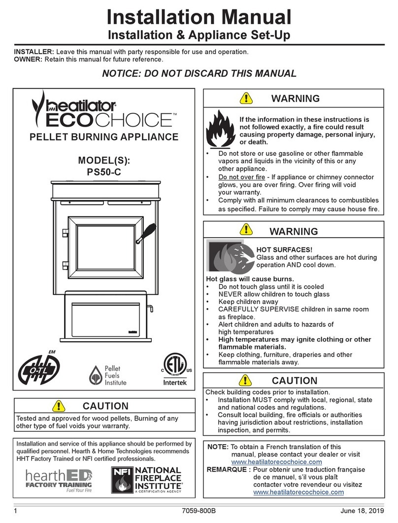 Hearth & Home Heatilator Eco Choice PS50-C installation manual