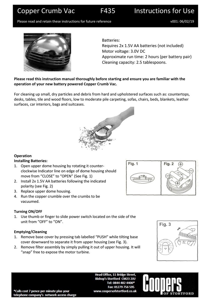 Coopers F435 Instructions for use