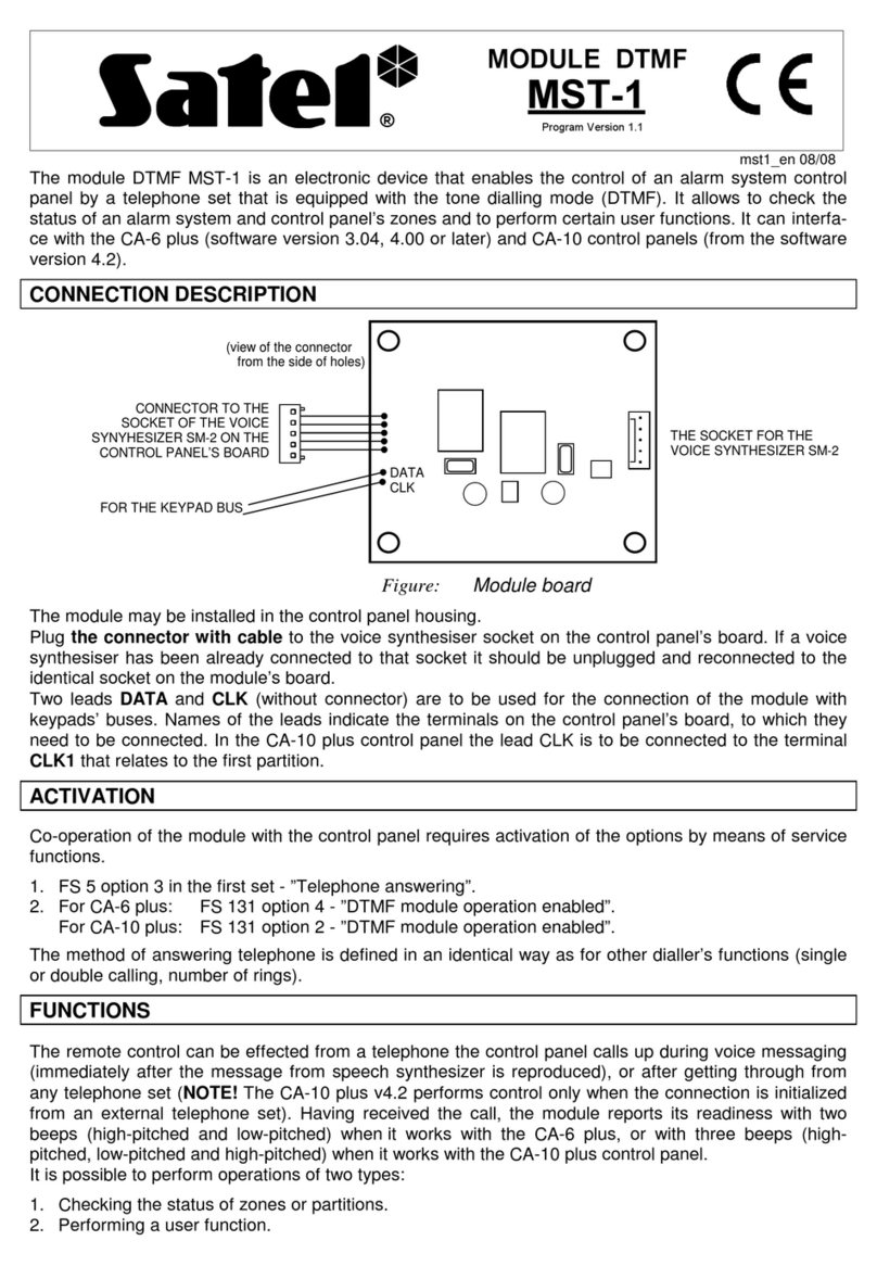 Satel MST-1 User manual