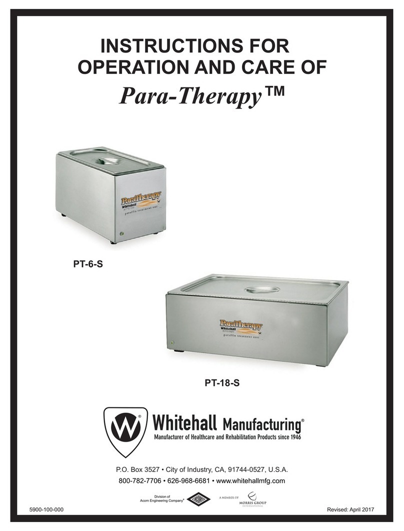 Whitehall Para-Therapy PT-6-S Instructions for operation and care