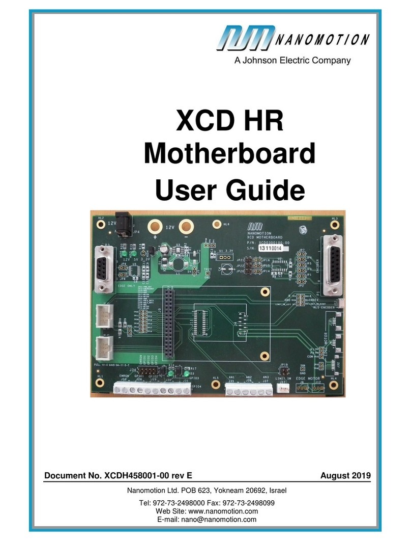 Johnson Electric Nanomotion XCD HR user guide Johnson Electric Nanomotion XCD HR user guide