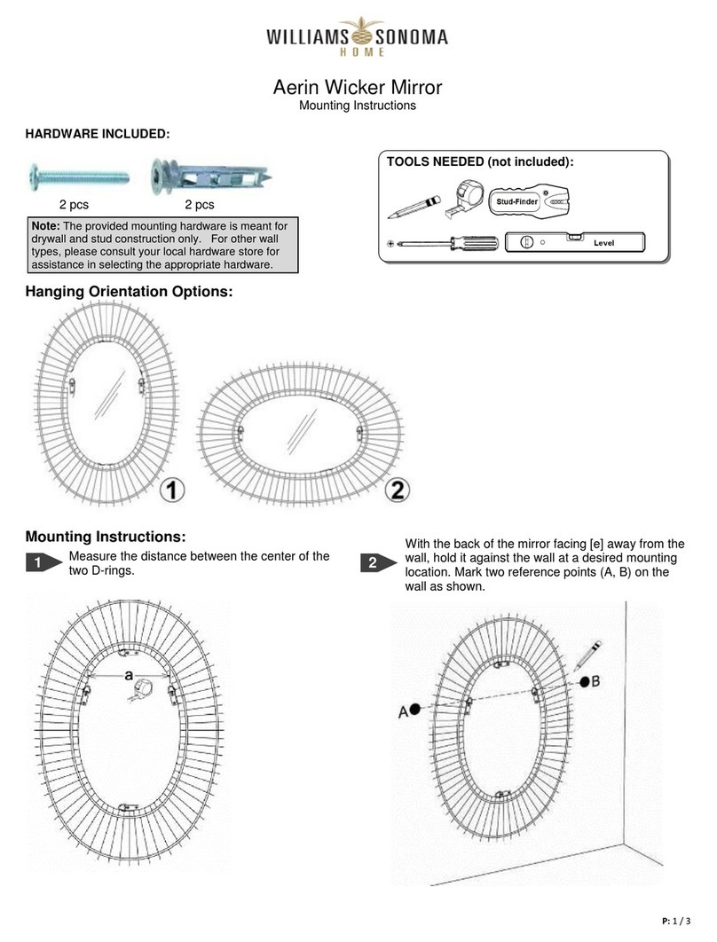 Williams-Sonoma Aerin Series User manual Williams-Sonoma Aerin Series User manual