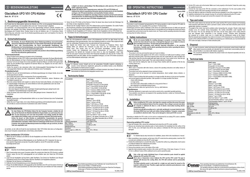 GlacialTech UFO V51 User manual