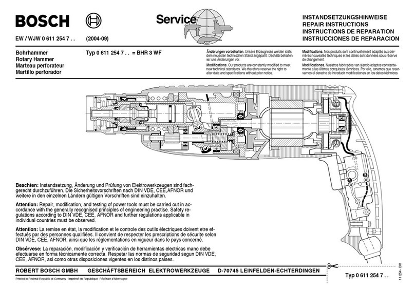 Bosch BHR 3 WF Repair instructions