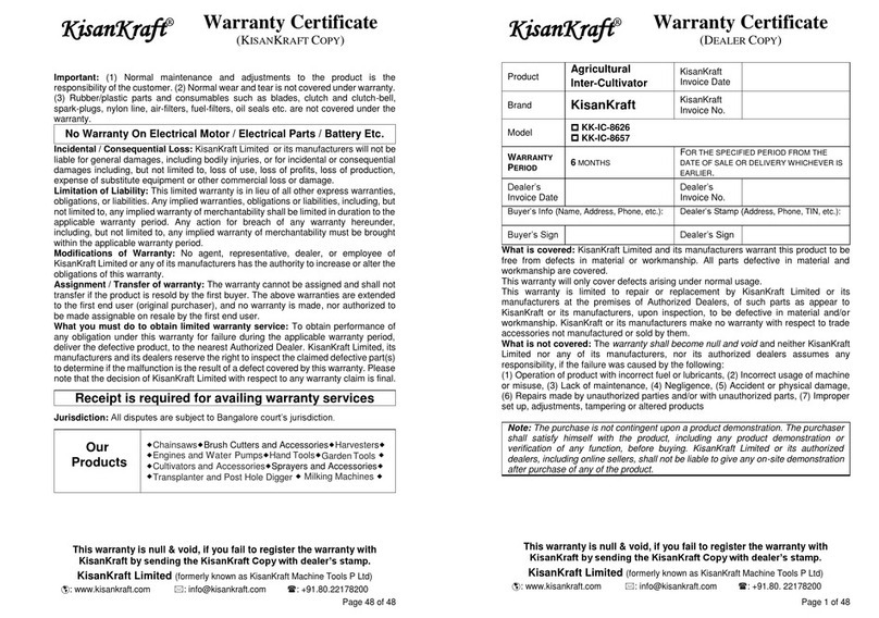 KISANKRAFT KK-IC-8626 user manual