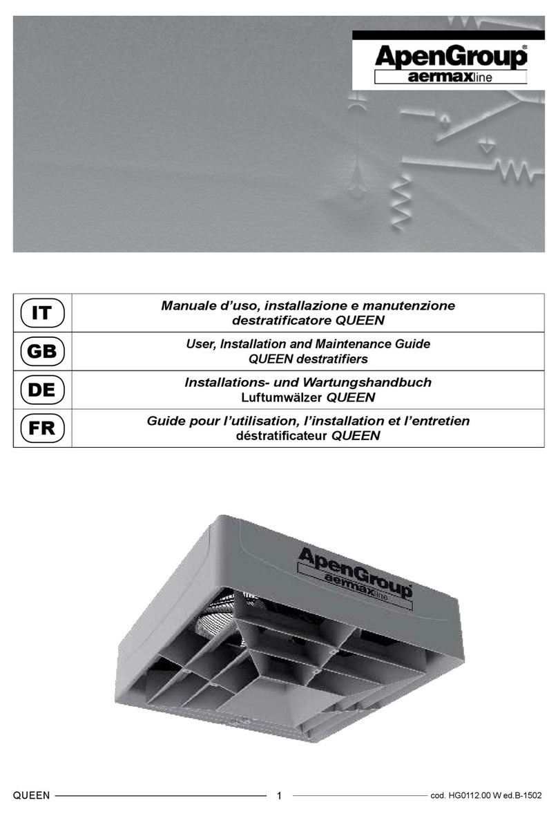 ApenGroup QUEEN Series User, installation and maintenance guide