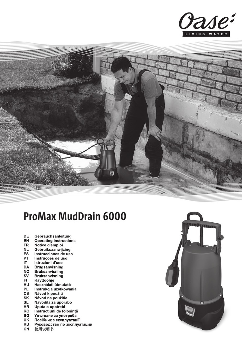 Oase ProMax MudDrain 6000 operating instructions