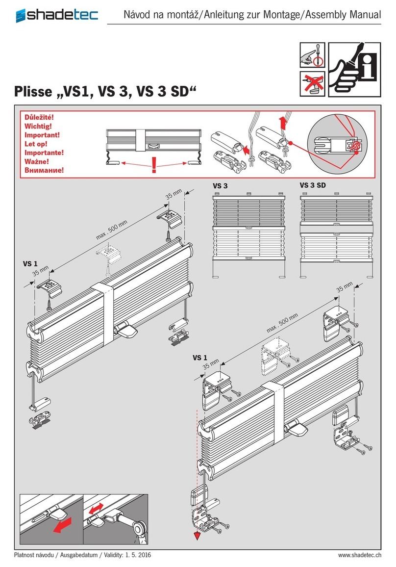 shadetec Plisse Series Assembly manual