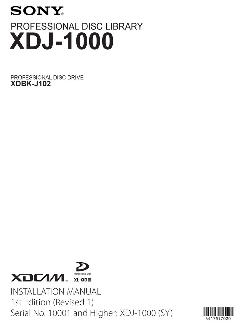 Sony XDCAM XDJ-1000 User manual