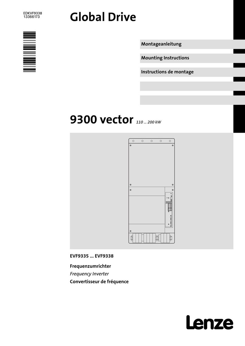 Lenze 9300 vector Series Mounting instructions