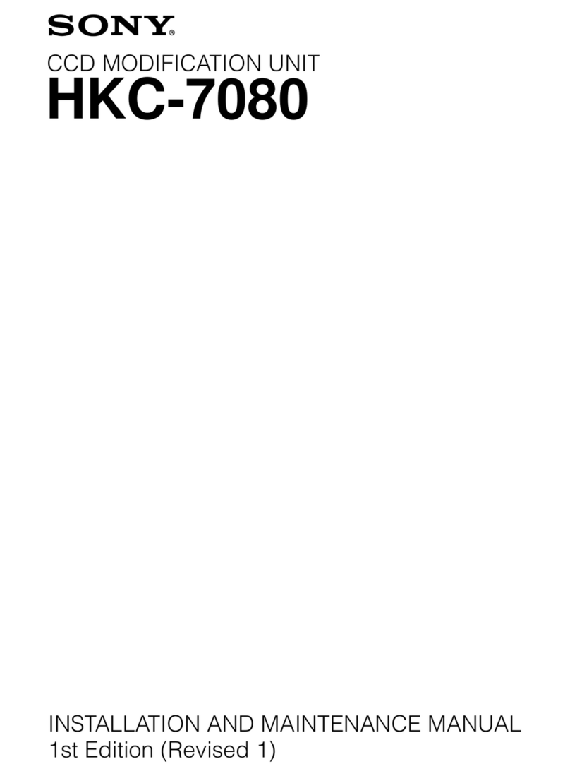 Sony HKC-7080 Installation and maintenance manual