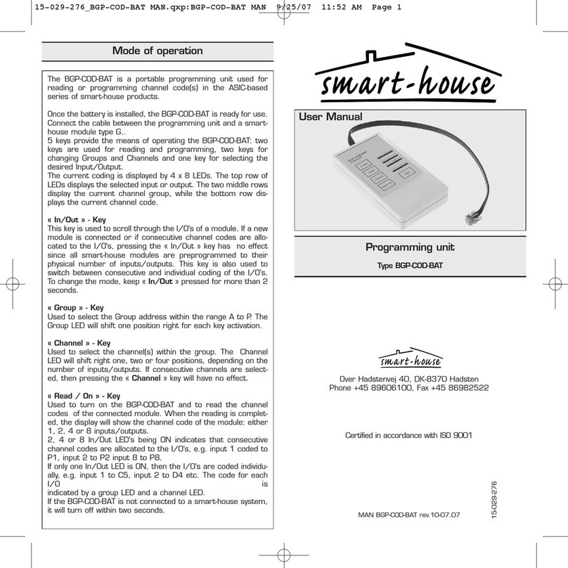 SMART-HOUSE BGP-COD-BAT user manual