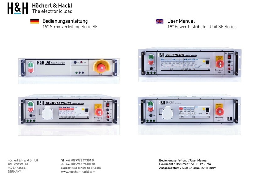 H&H SE Series user manual