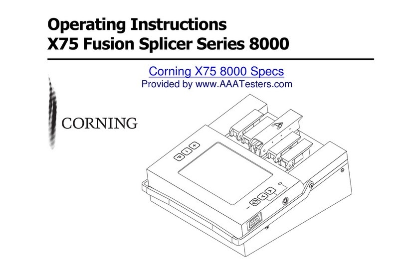 CORNING X75 8000 Series operating instructions