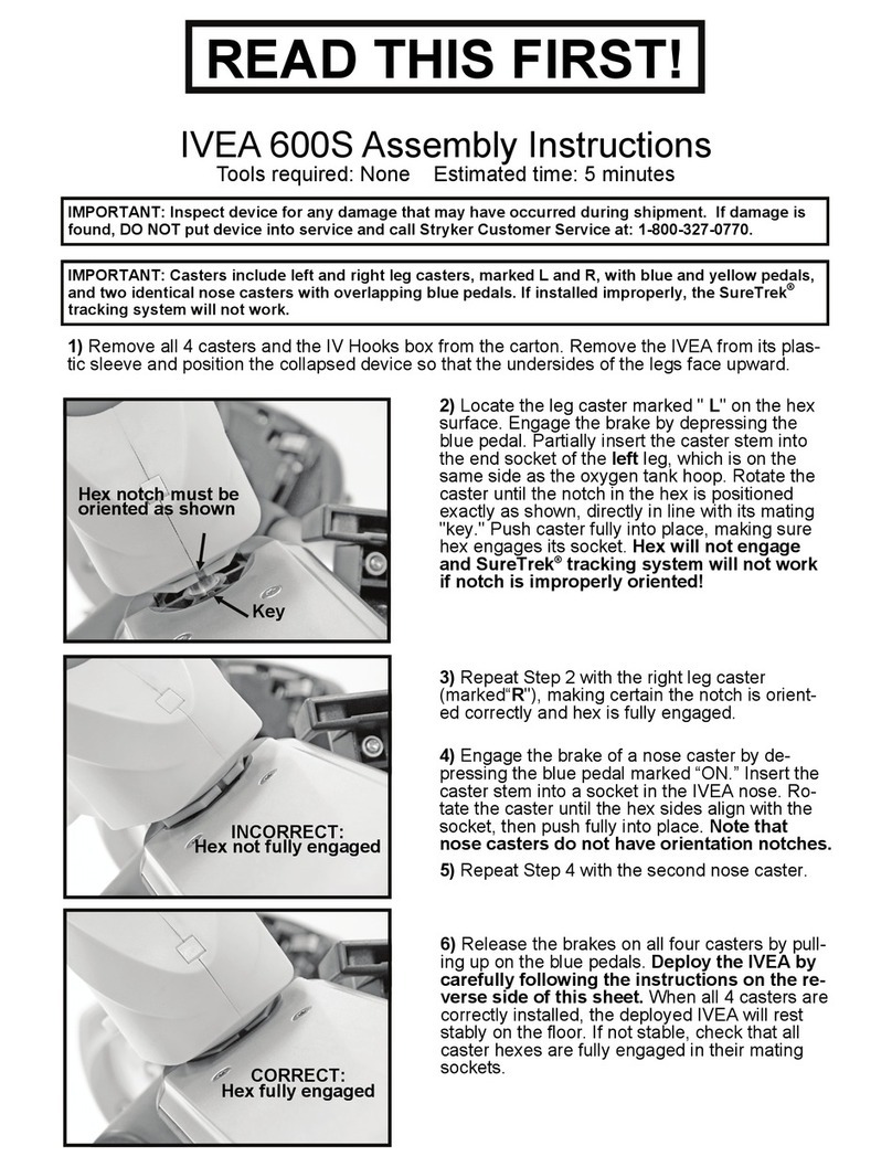 Stryker IVEA 600S Assembly instructions