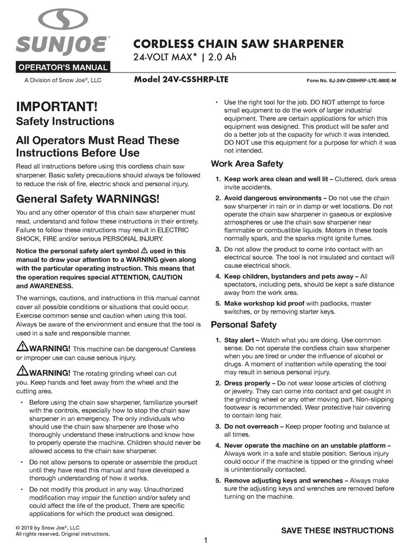 sunjoe 24V-CSSHRP-LTE User manual