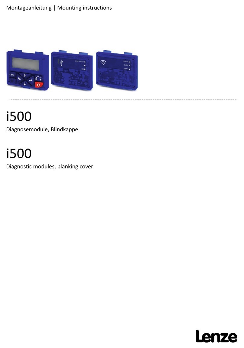 Lenze i500 Series Mounting instructions