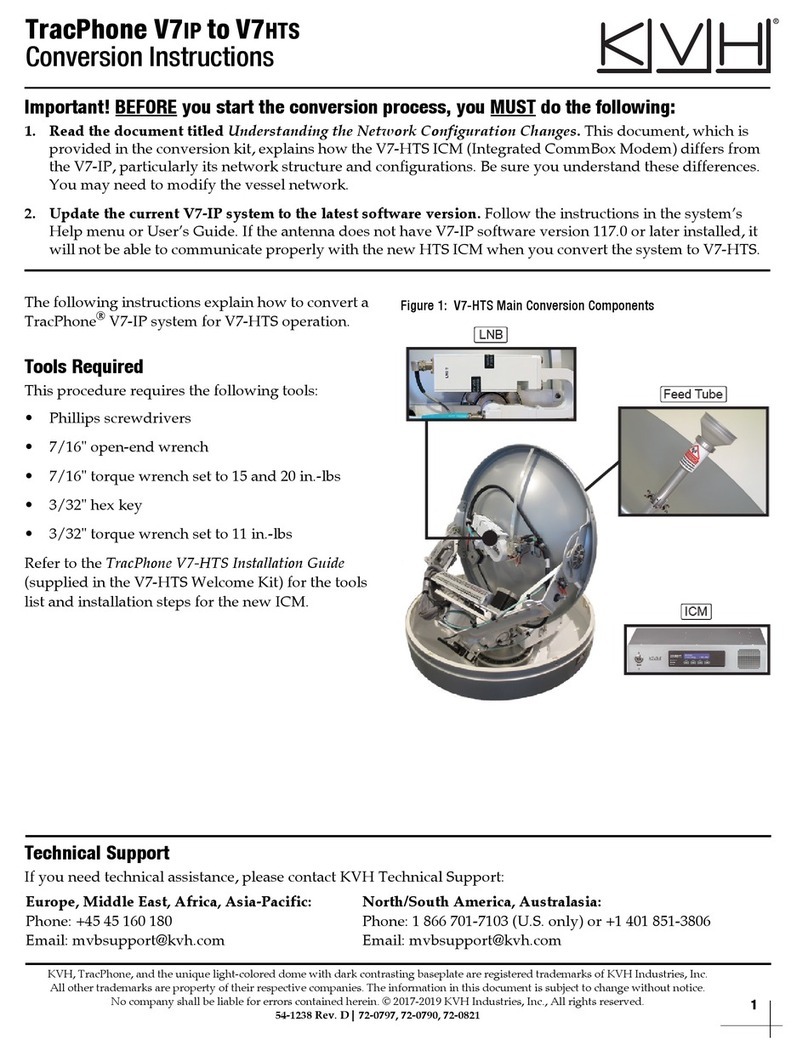 KVH Industries TracPhone V7-HTS User manual