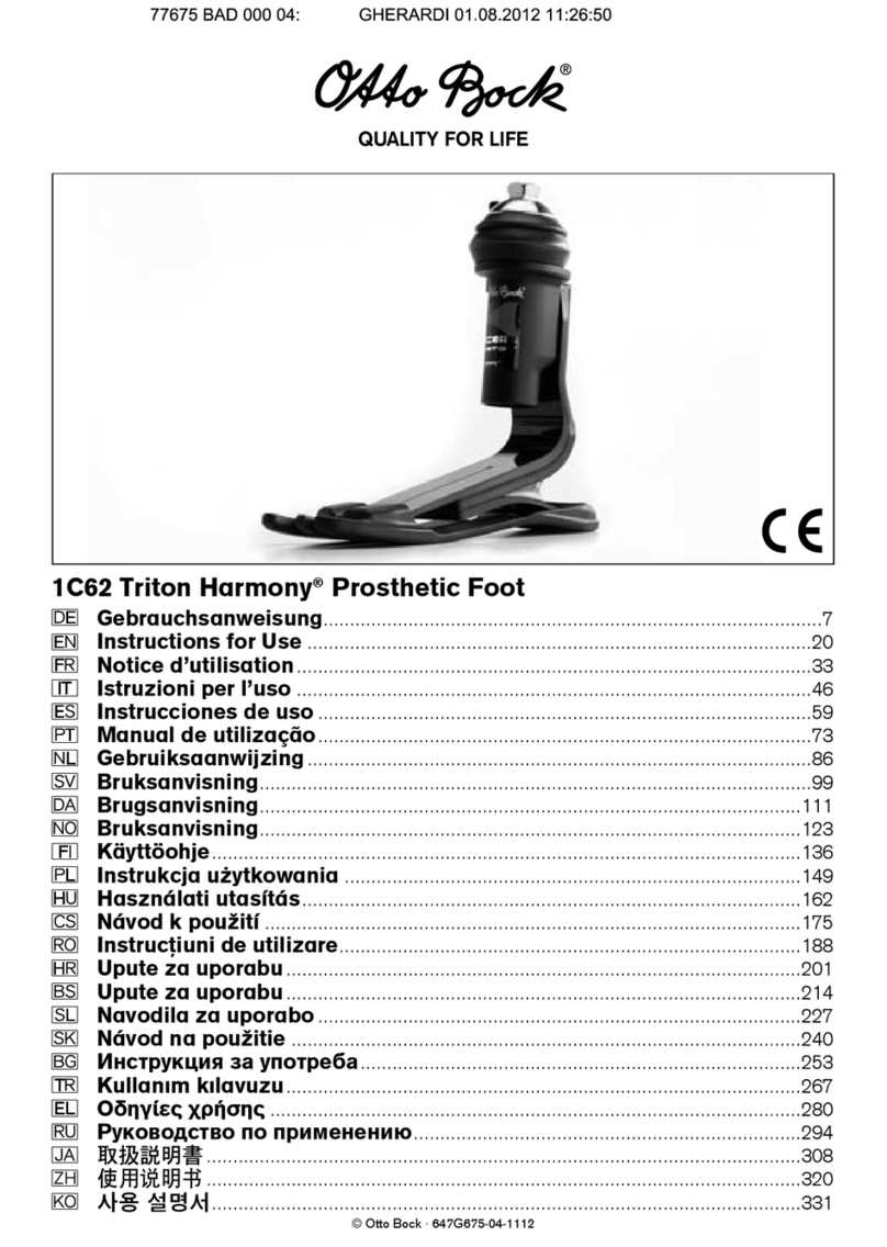 Otto Bock 1C62 Triton Harmony Instructions for use