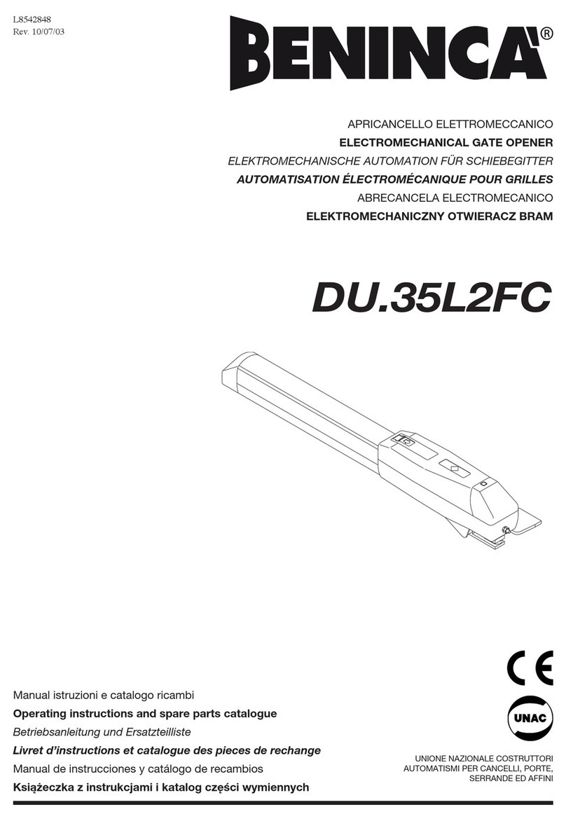 Beninca DU.35L2FC Installer manual