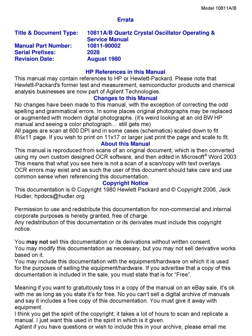 HP 10811A Instruction and safety manual HP 10811A Instruction and safety manual