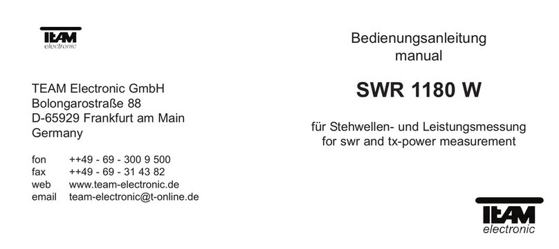 Team SWR 1180 W manual