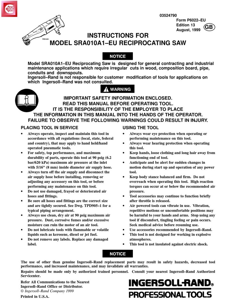 Ingersoll-Rand SRA010A1-EU User manual