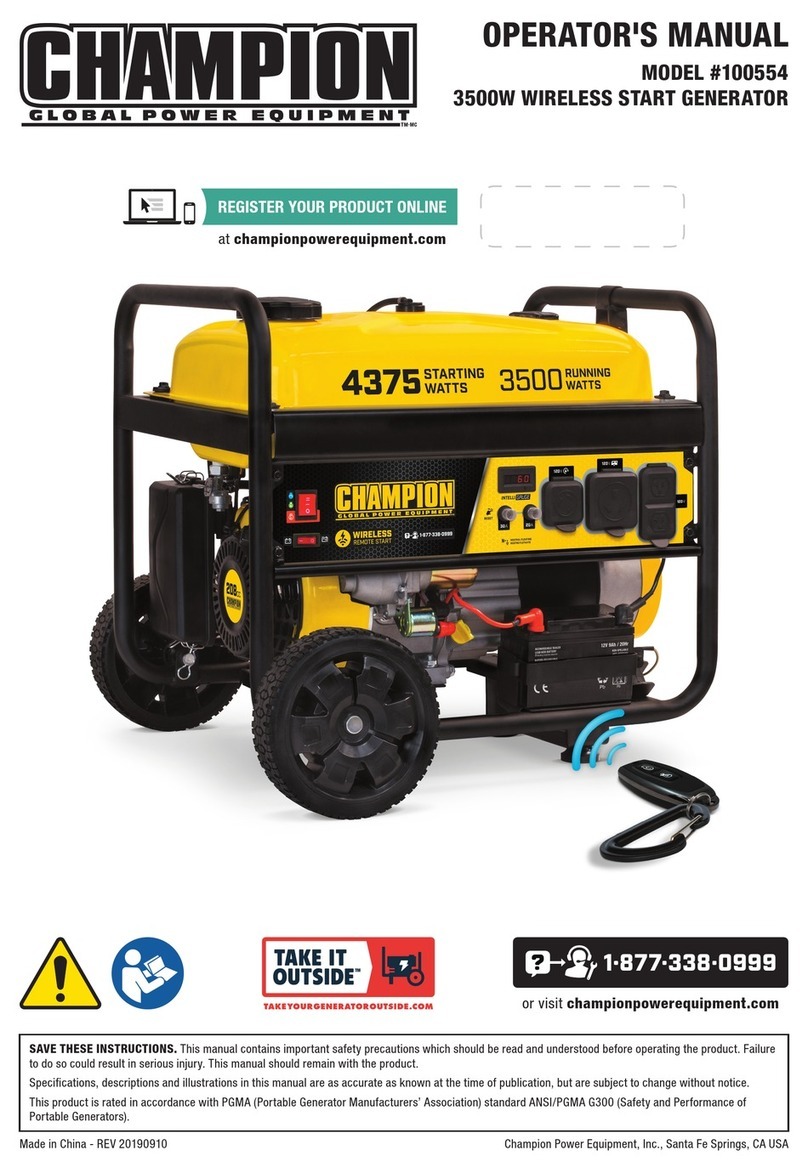 Champion 100554 User manual