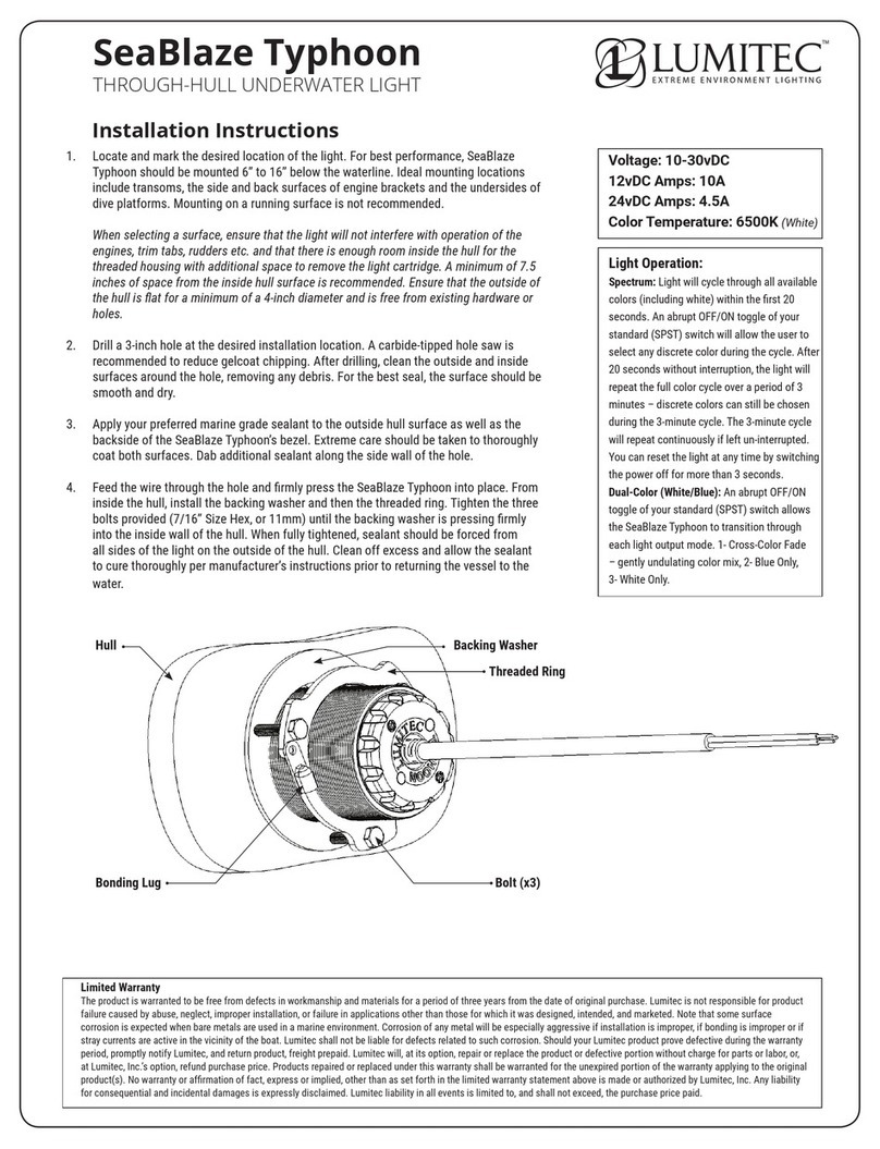 Lumitec SeaBlaze Typhoon instruction manual Lumitec SeaBlaze Typhoon instruction manual