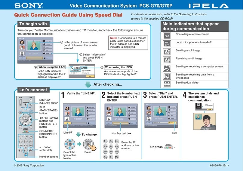 Sony IPELA PCS-G70 Instruction Manual