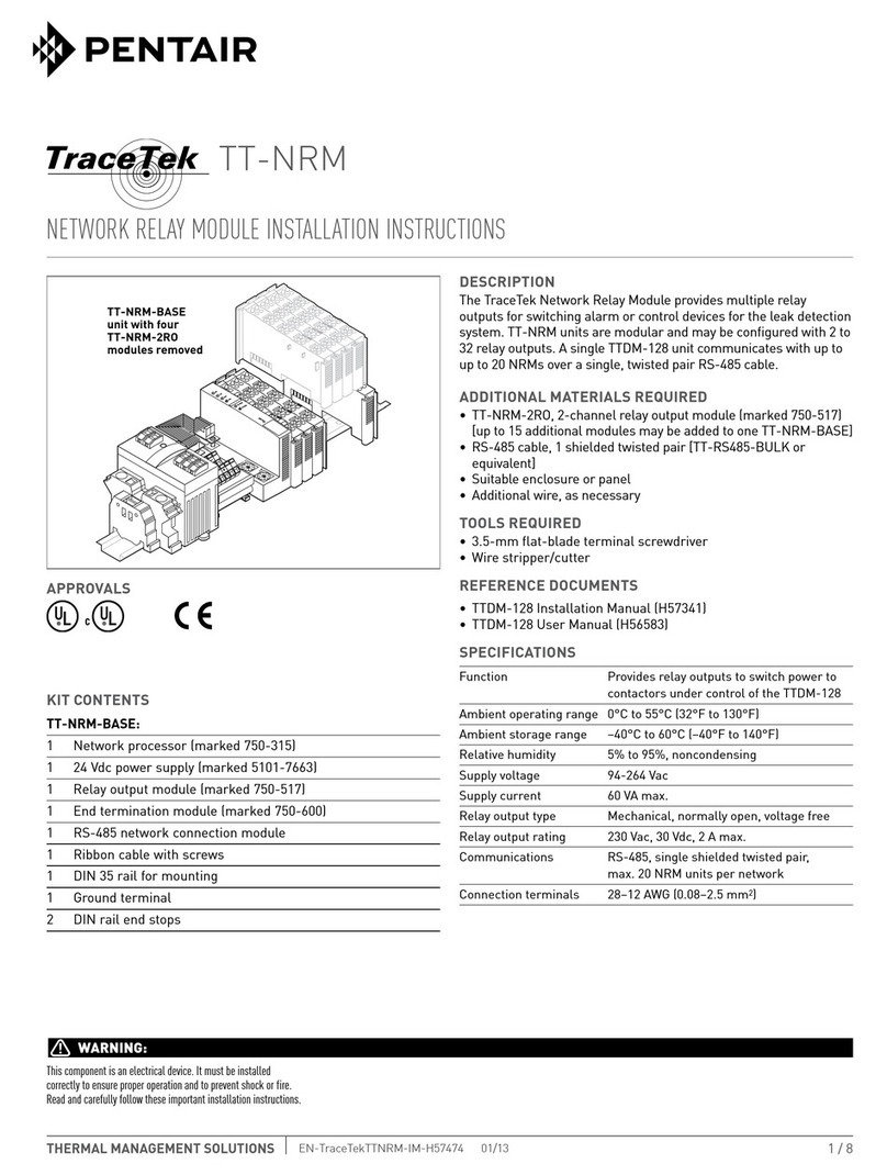 Pentair TRACETEK TTDM-128 User manual