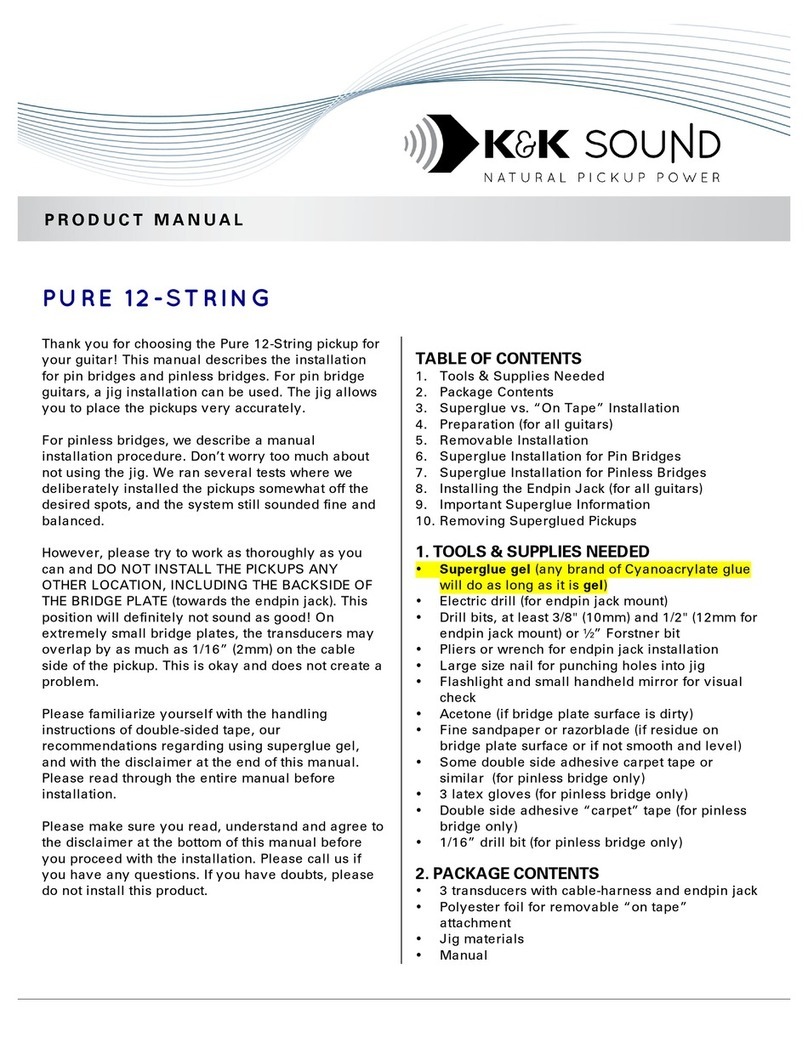 K&K Sound PURE 12-STRING User manual
