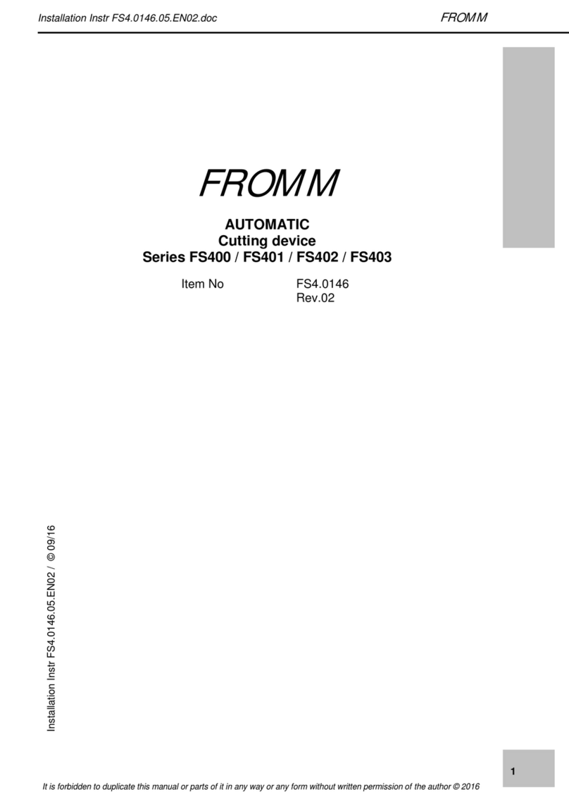 Fromm FS400 Series installation instructions