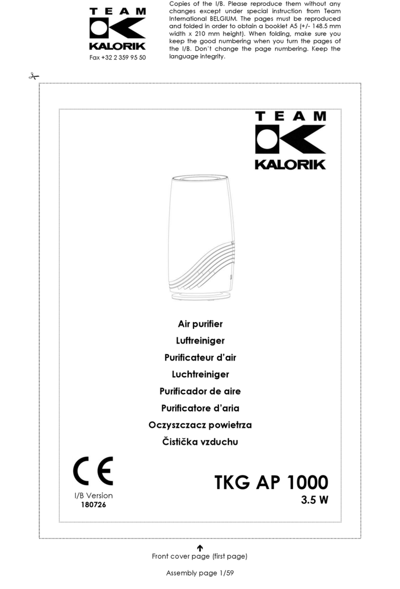 Team Kalorik TKG AP 1000 user manual