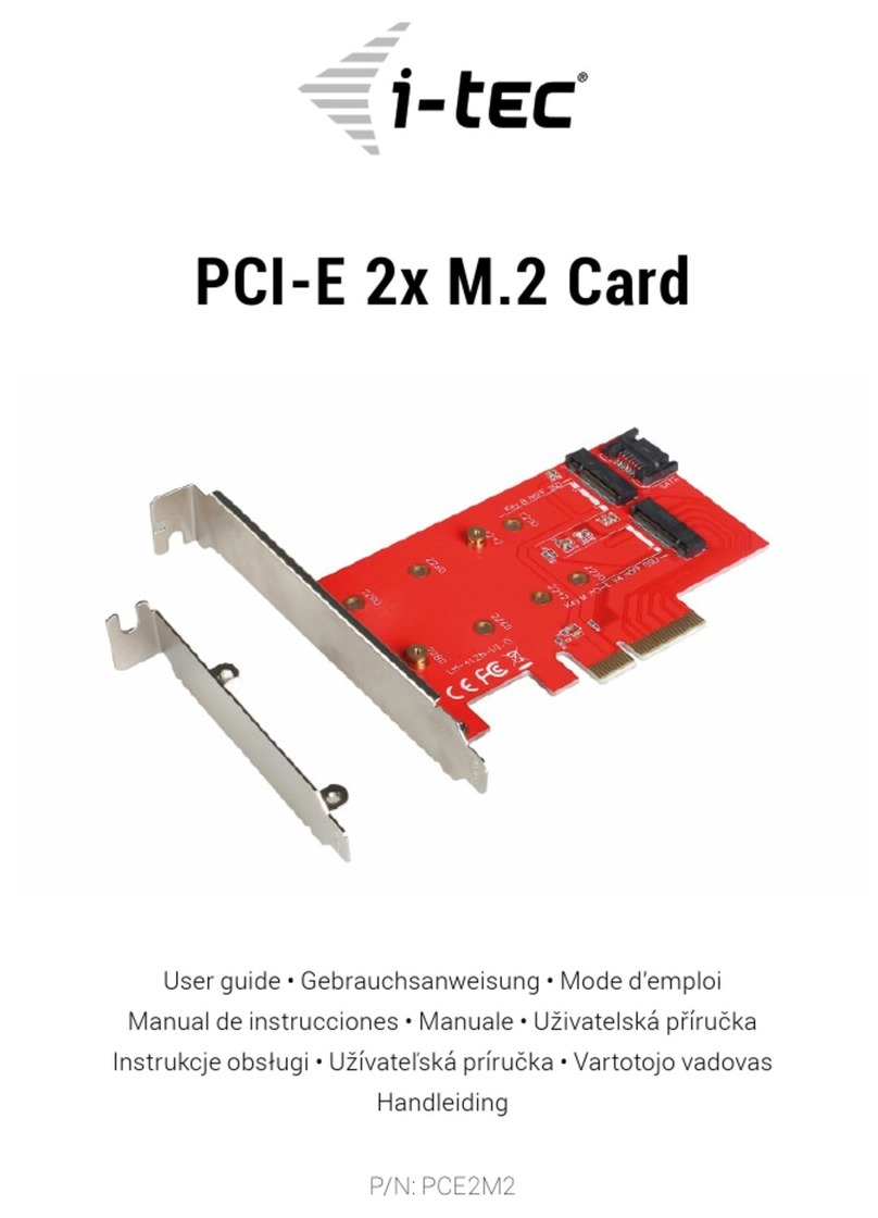 Itec PCI-E 2x M.2 user guide