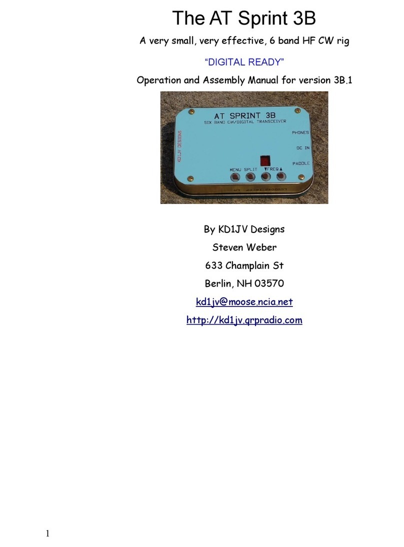 KD1JV Designs AT Sprint 3B Operation and assembly manual
