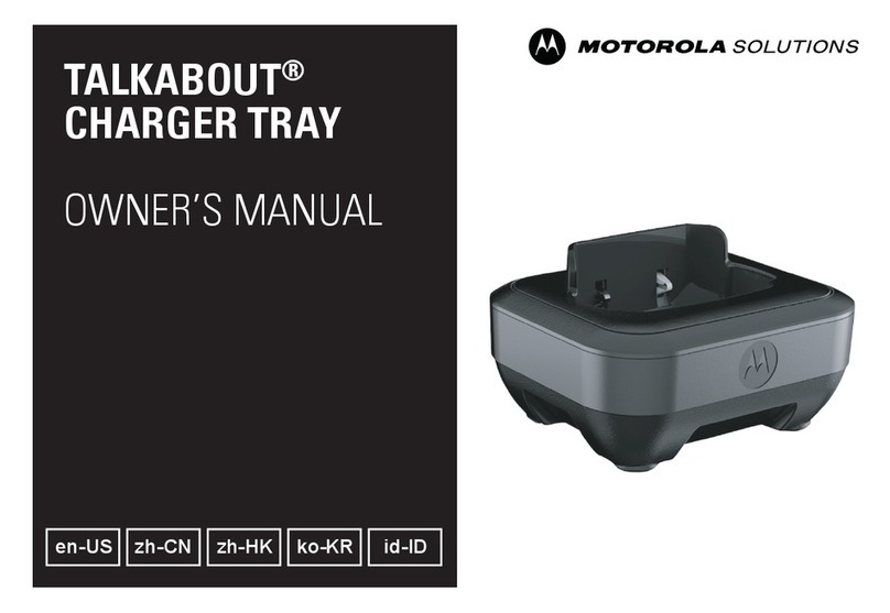 Motorola Talkabout Charger Tray User manual