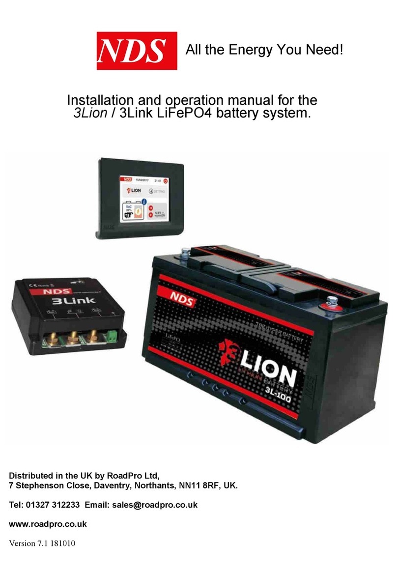 NDS 3Lion LiFePO4 Series Installation and operation manual