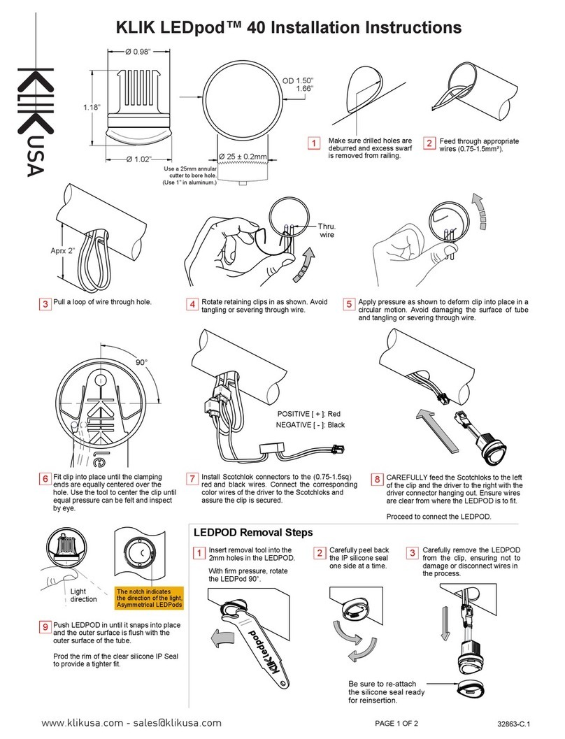 KLIK LEDpod 40 installation instructions