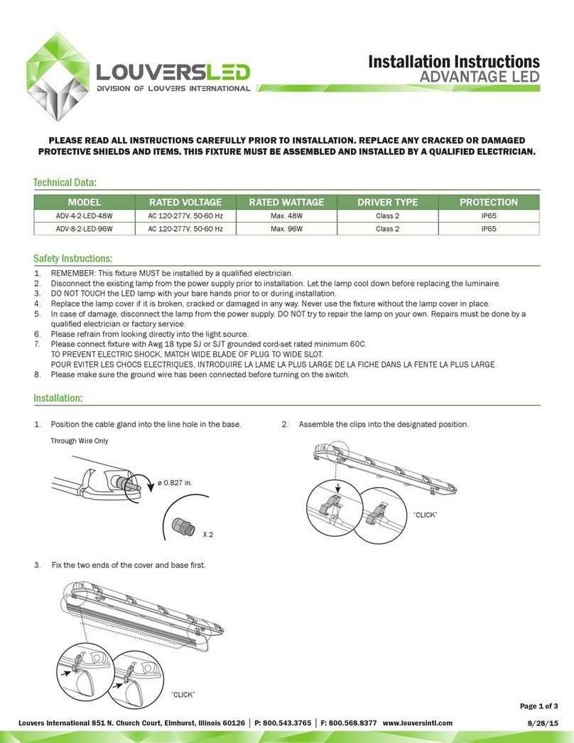 LOUVERS LED ADV-4-2-LED-48W User manual