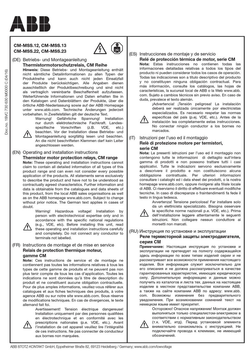 ABB CM-MSS.12 Operating and installation instructions