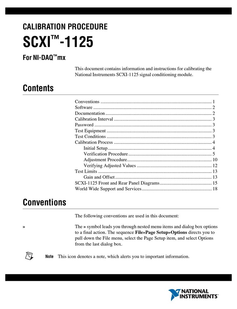 National Instruments Module SCXI-1125 Manual