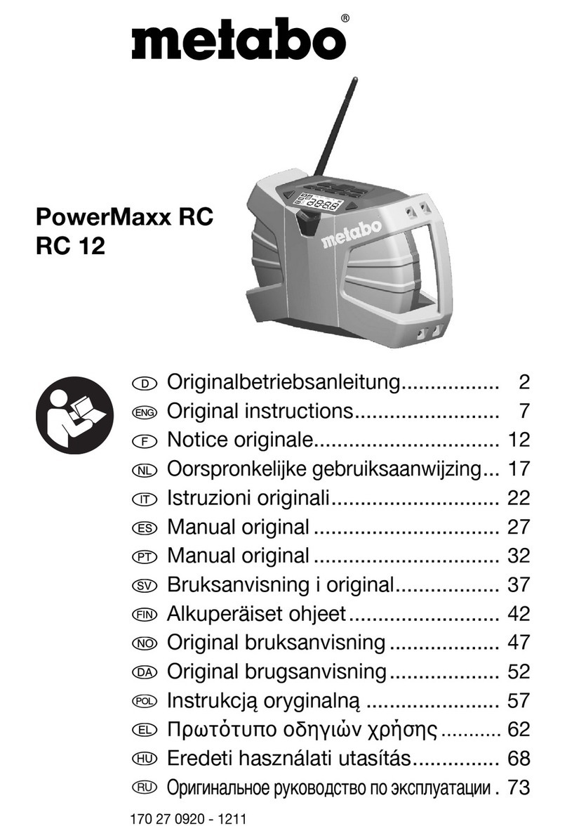 Metabo RC 12 Original instructions
