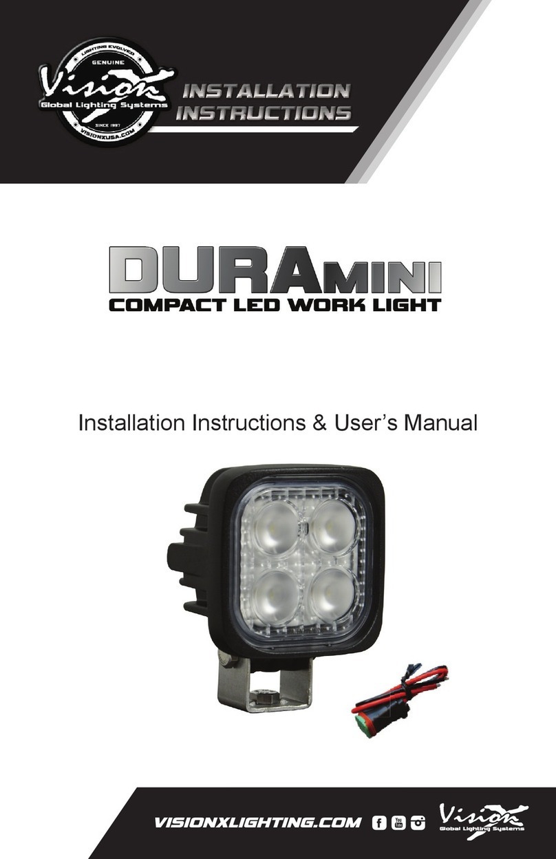 Vision X Dura Mini Installation instructions & user manual