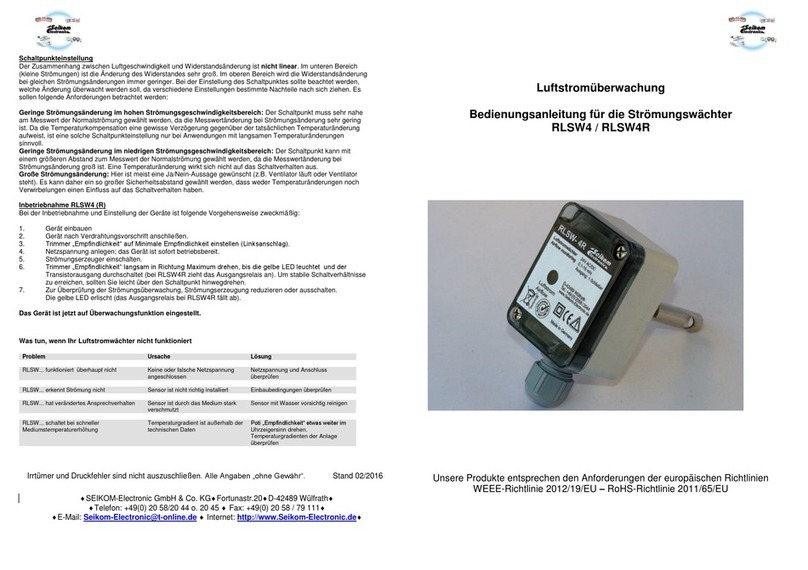 Seikom Electronic RLSW4 User manual