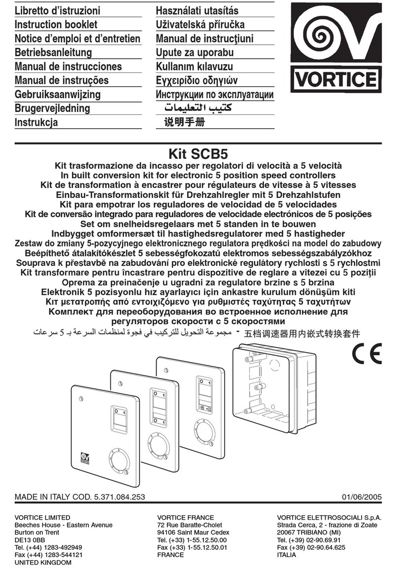 Vortice SCB5 User manual